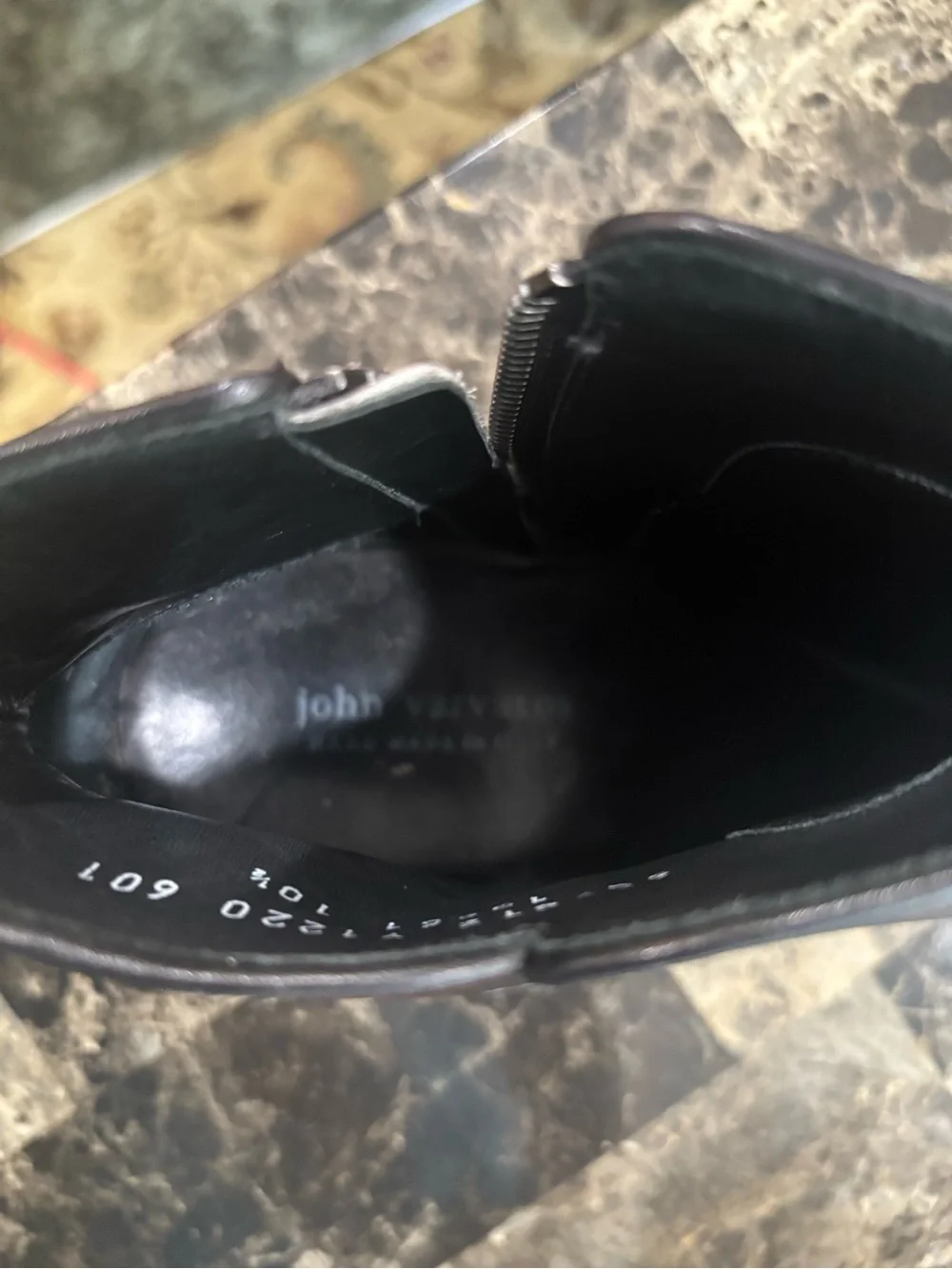RARE $798 Preowned John Varvatos Collection Leather Eldridge Zip Boots 10.5